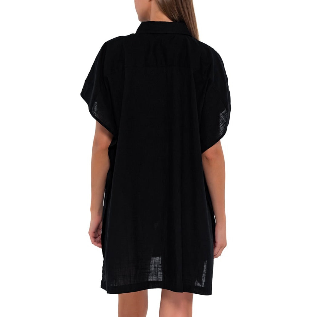 Shore Thing Tunic - 181 - Black Swim - Cover ups Sunsets, Inc.