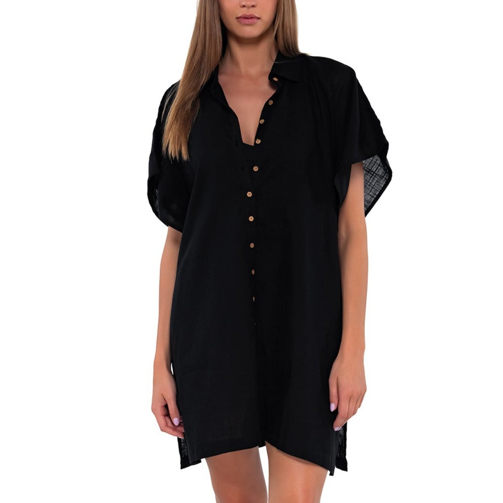 Shore Thing Tunic - 181 - Black Swim - Cover ups Sunsets, Inc. BLACK S/M