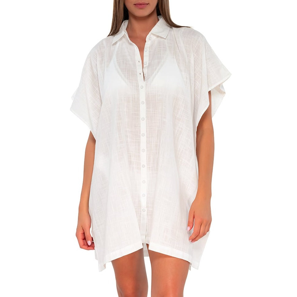 Shore Thing Tunic - 181 - White Swim - Cover ups Sunsets, Inc. WHITE S/M