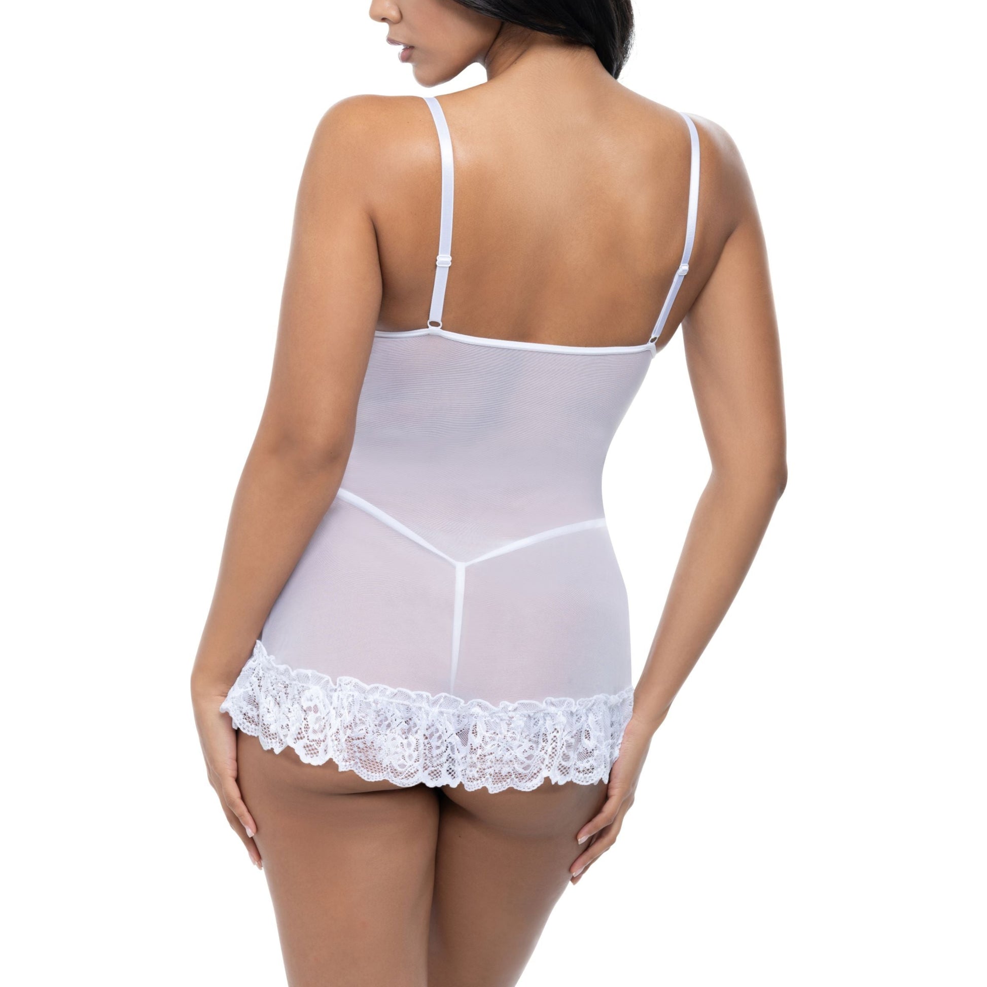 Valentine Lacey Babydoll - 2139 - White Bras & Lingerie - Lingerie - Bodysuits OH LA LA CHERI