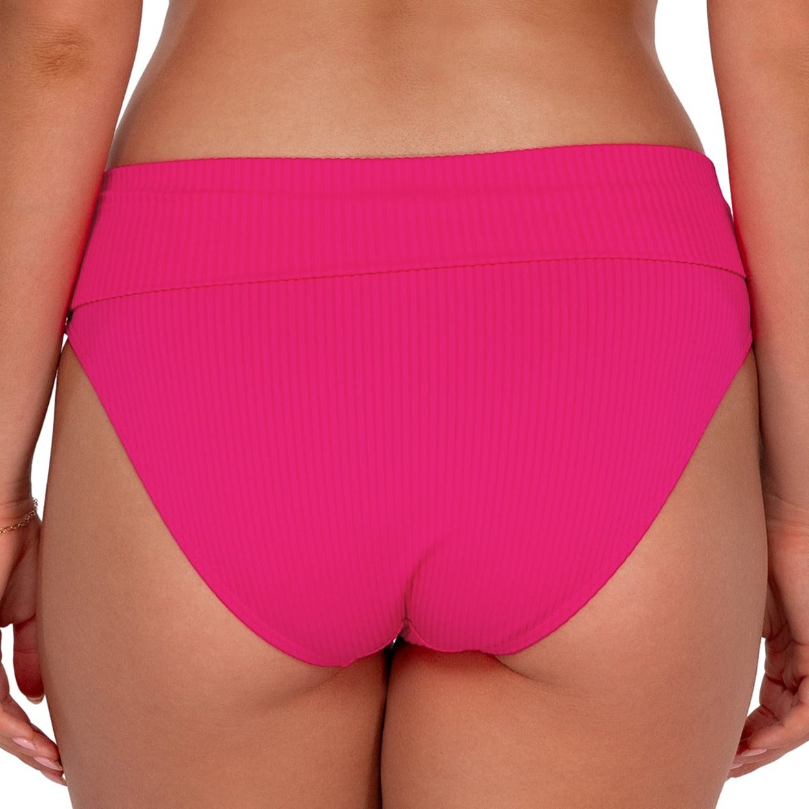Hannah High Waist - 33B - Begonia Sandbar Rib Swim - Bottoms - High Waist Sunsets, Inc.
