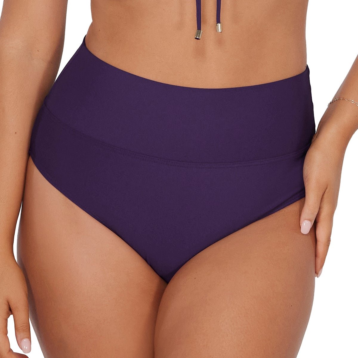 Hannah High Waist - 33B - Paradise Plum Swim - Bottoms - High Waist Sunsets, Inc.