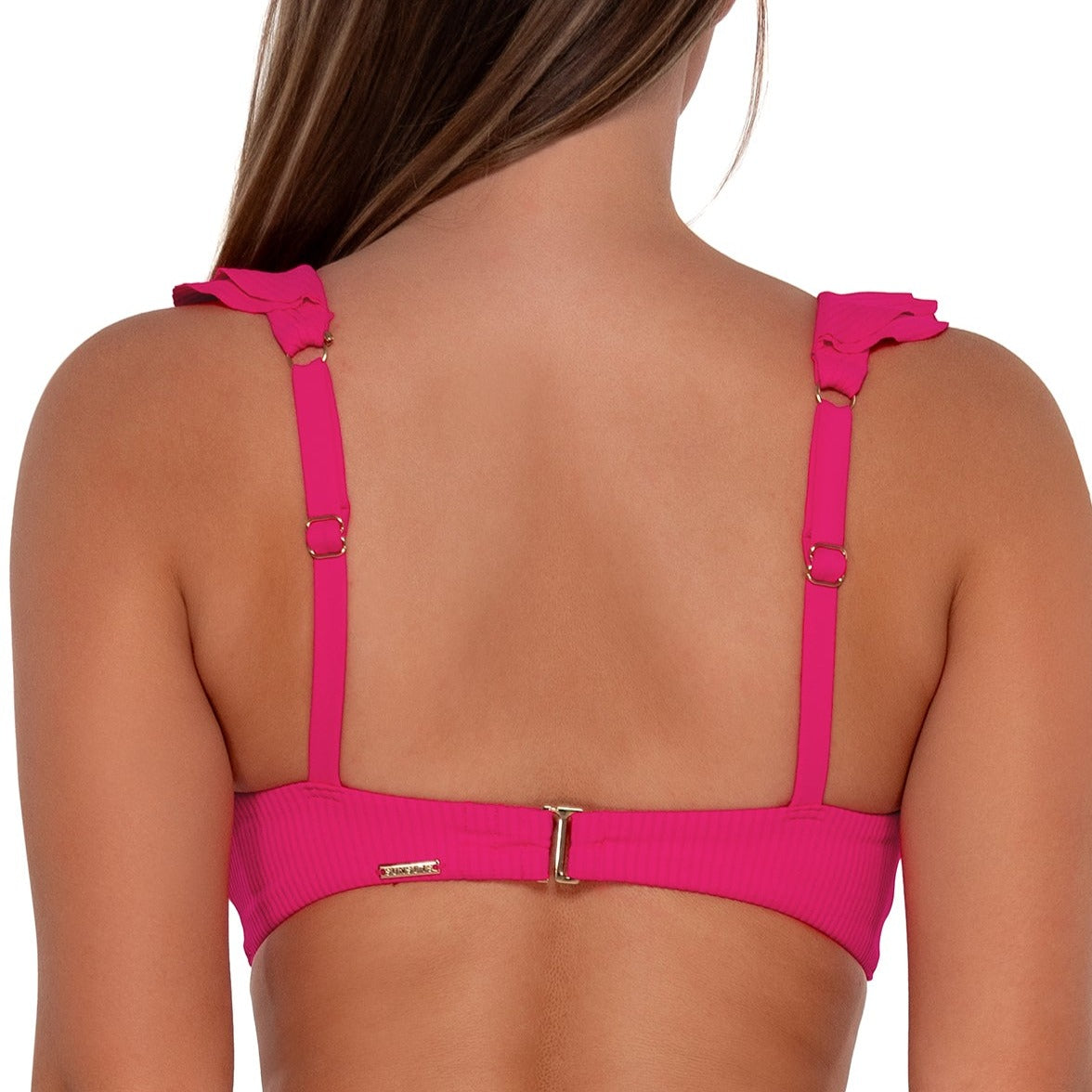 Willa Wireless Swim Top - 546 - Begonia Sandbar Rib Swim - Tops - Bikinis Sunsets, Inc.