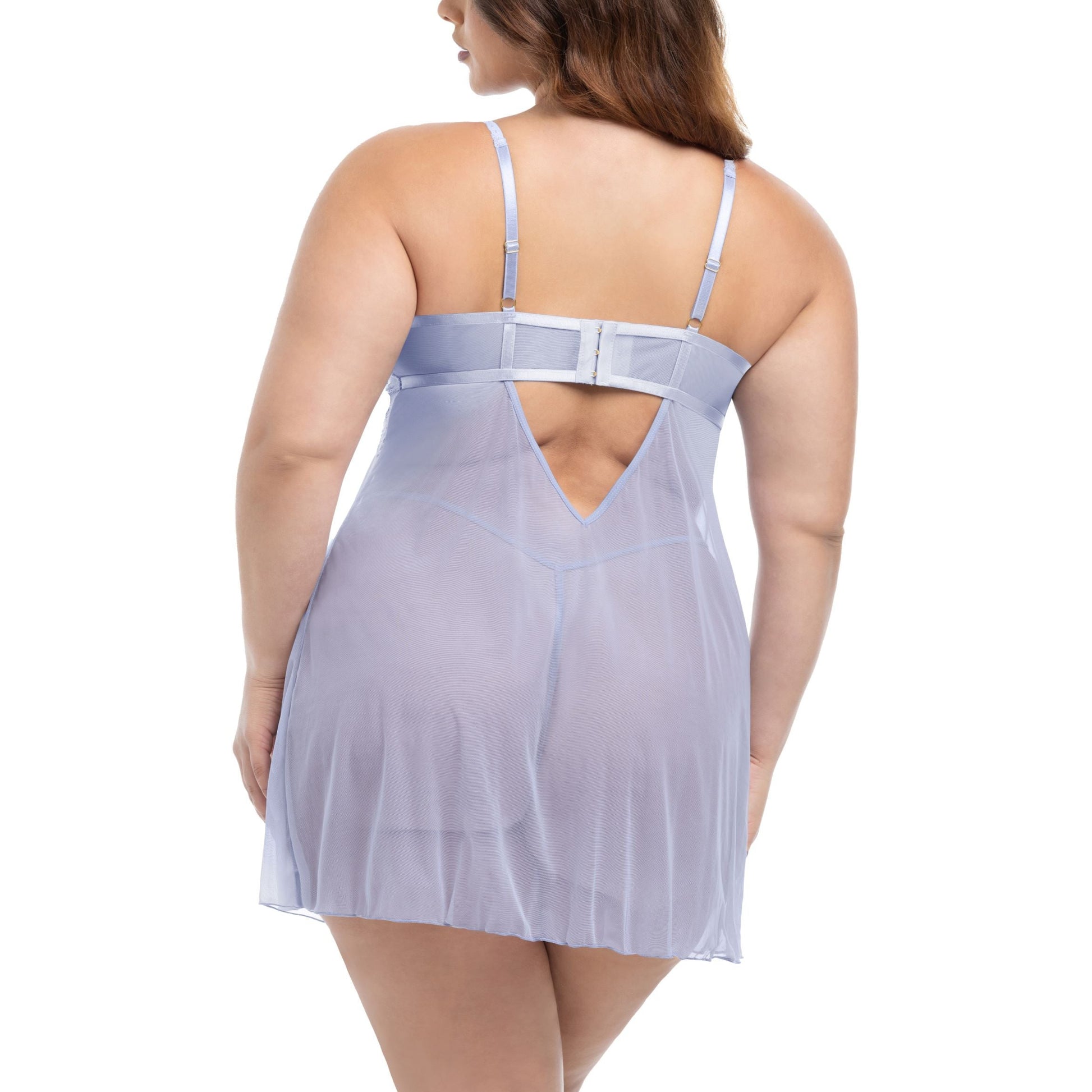 Elise Curvy Sheer Babydoll - 74-11532X - Brunnera Bras & Lingerie - Lingerie OH LA LA CHERI