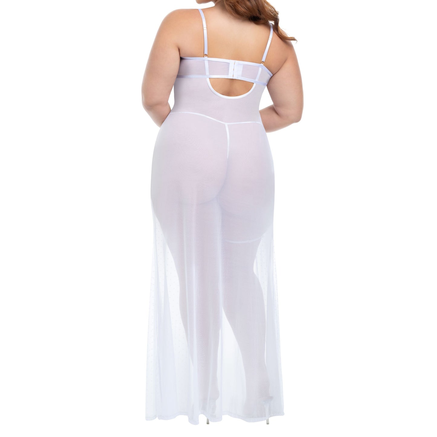Curvy Livia Sheer Bridal Gown - 76-12000X Bras & Lingerie - Lingerie OH LA LA CHERI