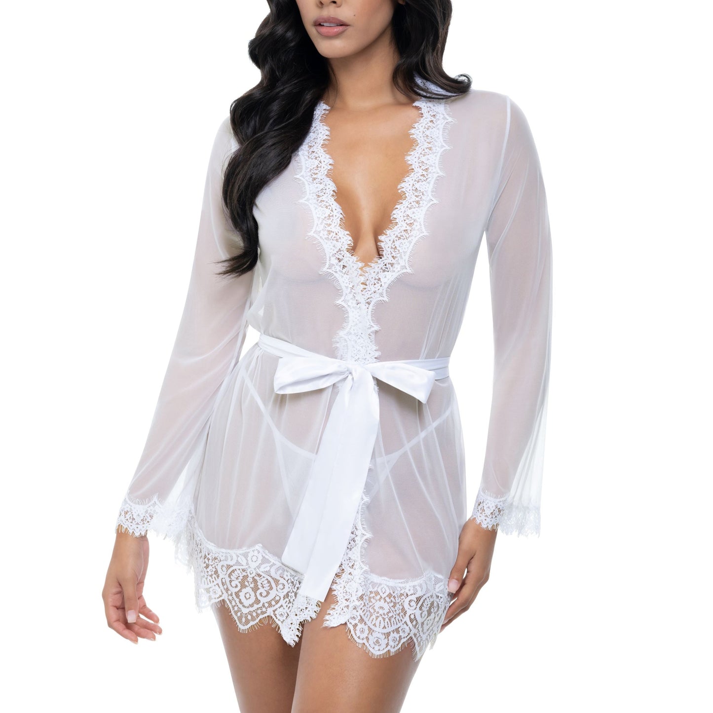 Provence Short Sheer Bridal Robe - 94-11136 Bras & Lingerie - Lingerie OH LA LA CHERI