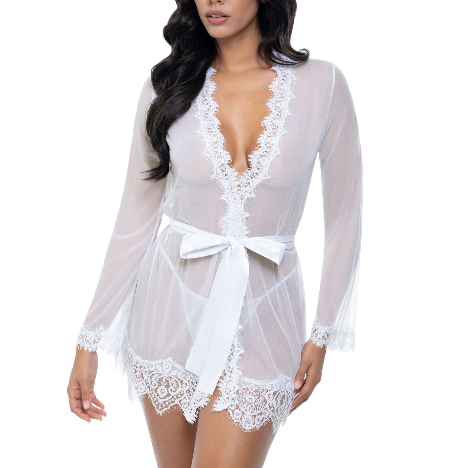 Provence Short Sheer Bridal Robe - 94-11136 Bras & Lingerie - Lingerie OH LA LA CHERI