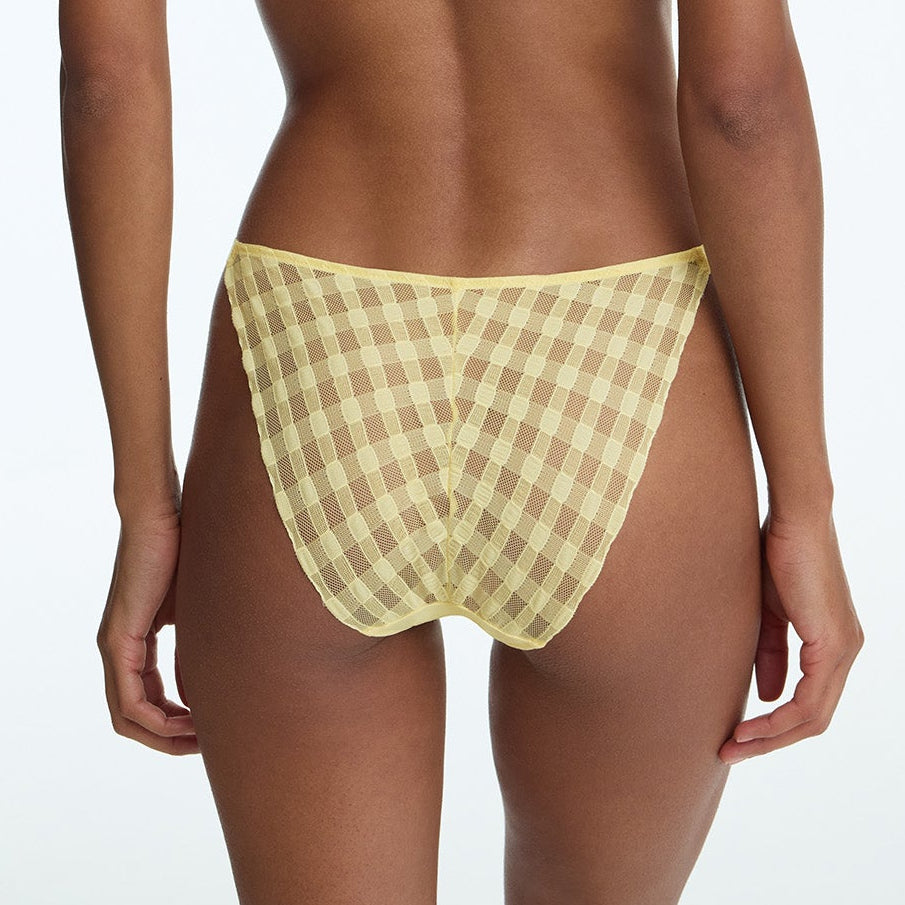 Bonbon Gingham Lace String Bikini - 373255- Butterceam Bras & Lingerie - Underwear - Bikini SKARLETT BLUE