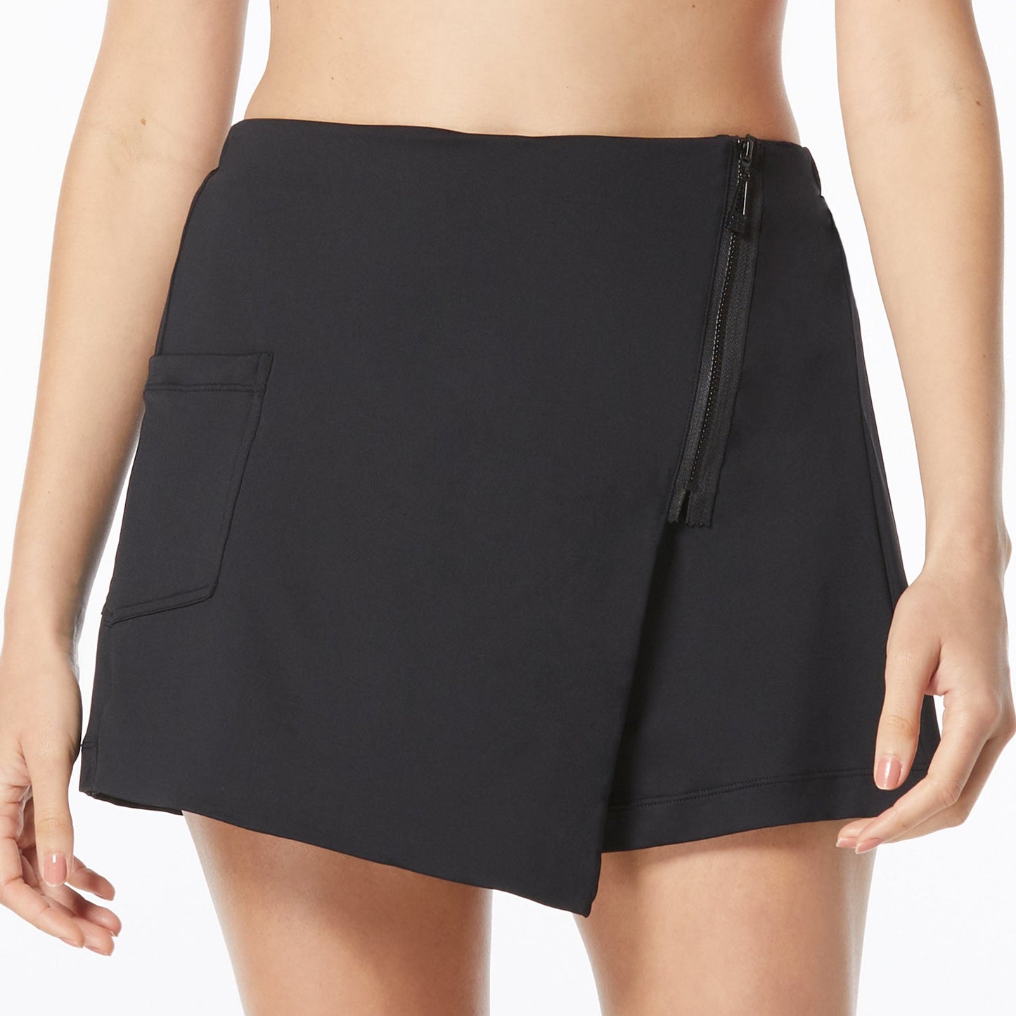 Solid Zoey Swim Skort - H58580 Swim - Bottoms - Skirt BEACH HOUSE BLACK 06