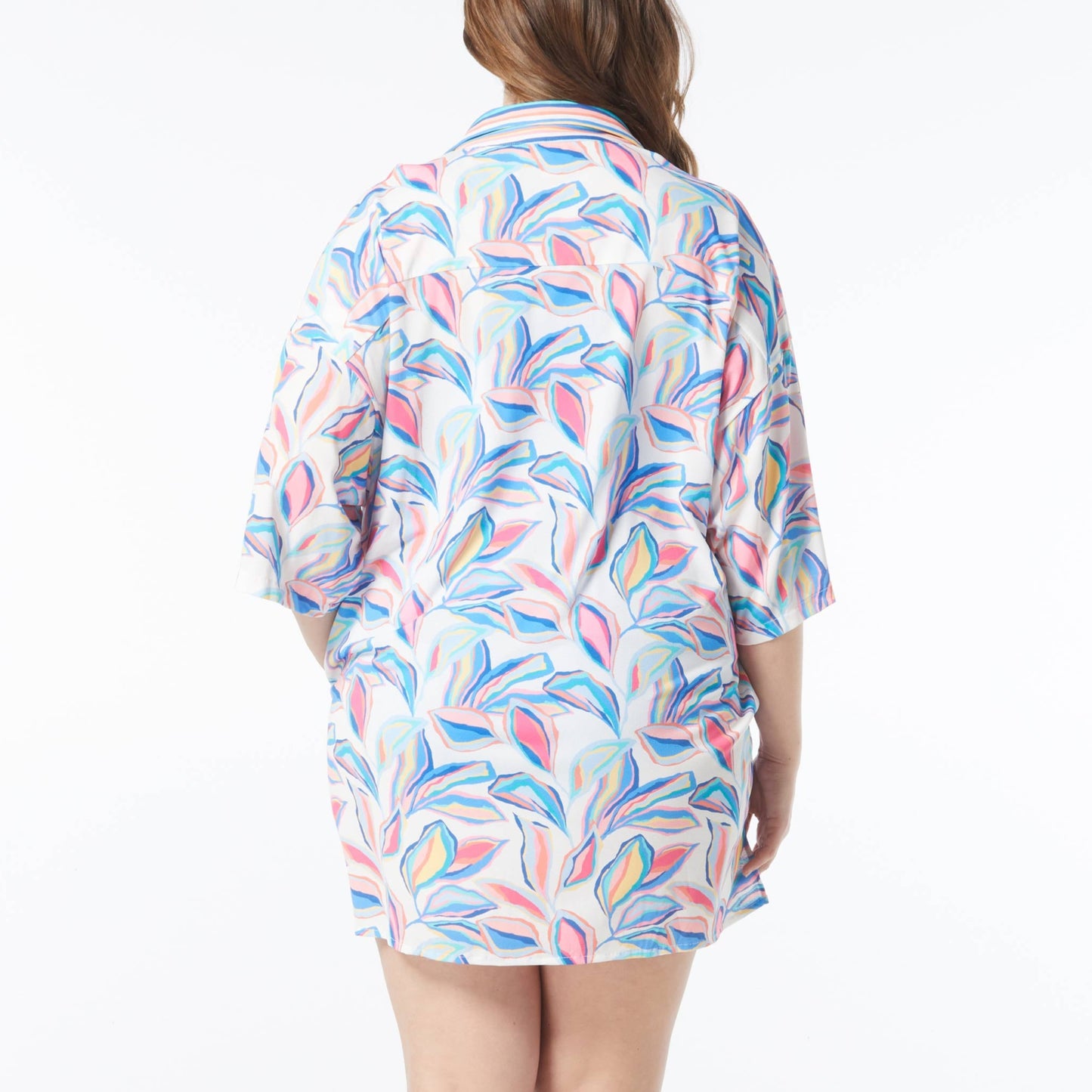 Harper Plus Button Up Cover Up Shirt - HW4H427 - Bora Bora Swim - Cover ups BEACH HOUSE