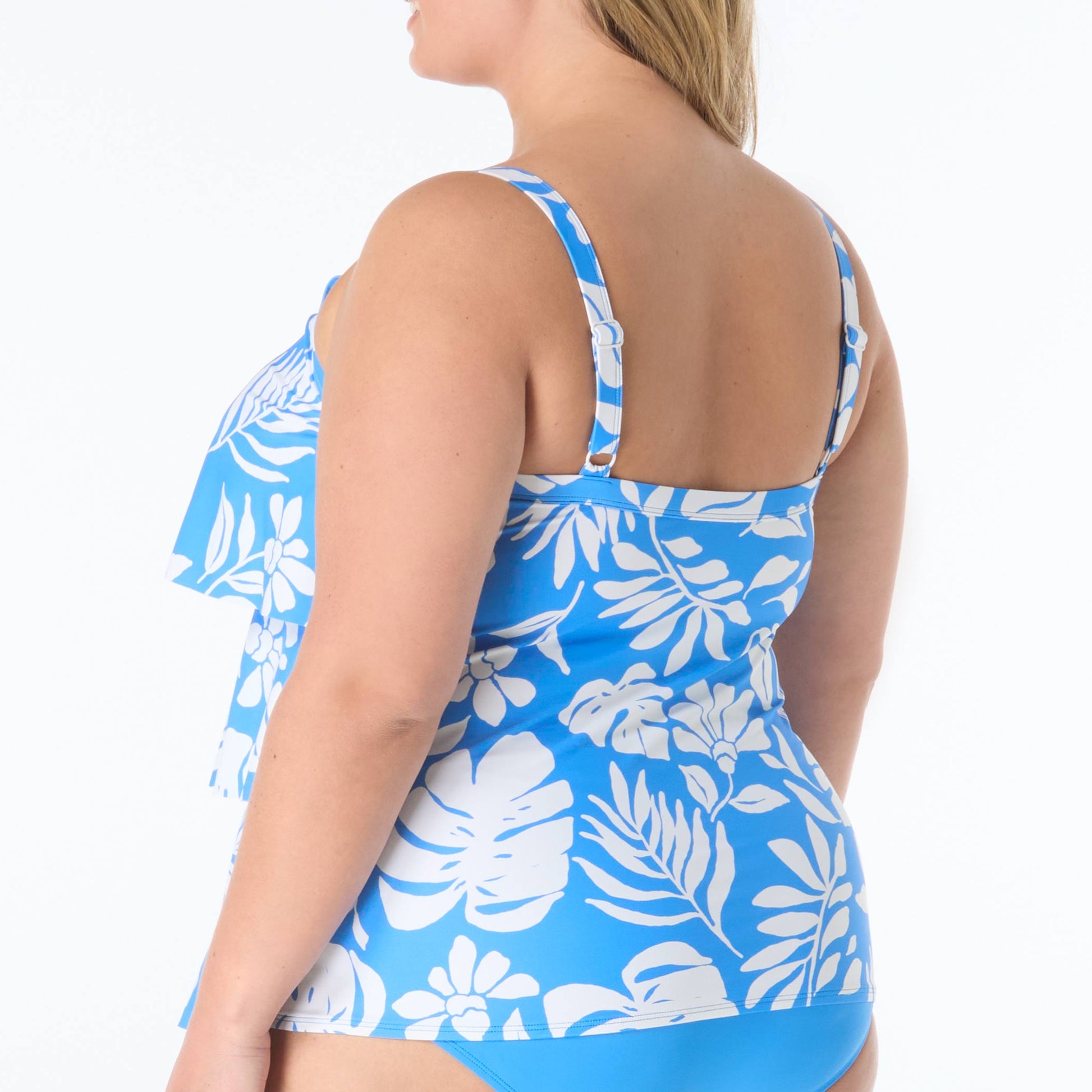 Jane Ruffle Plus Tiered Tankini Top - HW86096 - Aloha Spirit Swim - Plus BEACH HOUSE