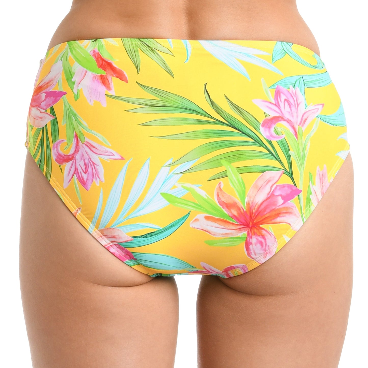 Calypso Bloom Mid-Waist Sash Band Bottom - LB4BR97 Swim - Bottoms - Bikini LA BLANCA