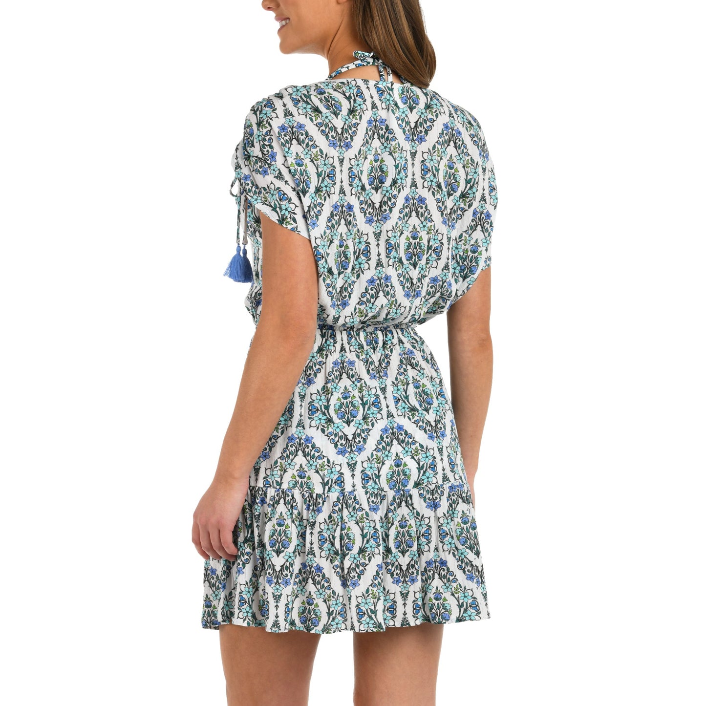Deja-Blue Diamond V-Neck Cover Up Dress - LB5NF45 Swim - Cover ups LA BLANCA