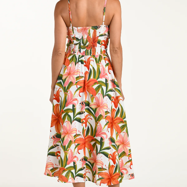 Jungle Blossoms Halter Midi Dress - LB6CJ67 Swim - Cover ups LA BLANCA