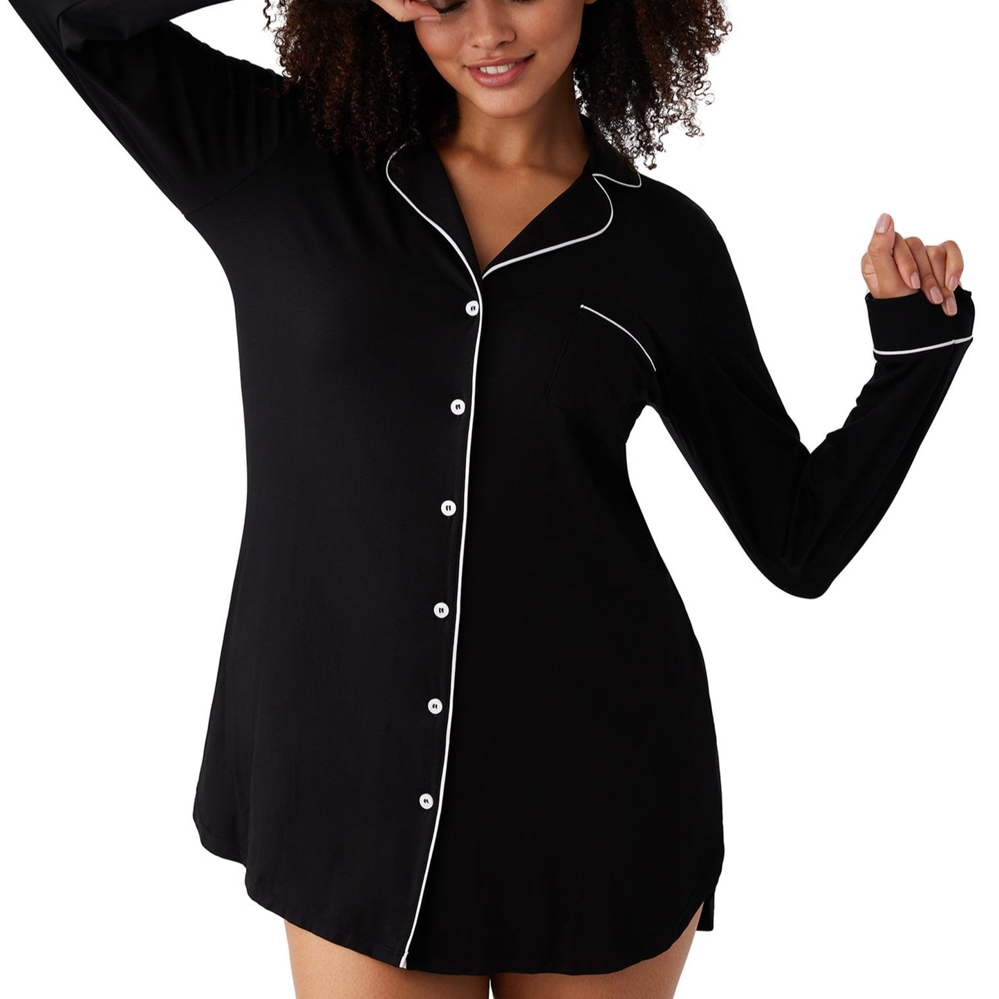 Lease to Lounge Sleepshirt - W24383 Sleep & Lounge - Sleep - Pajamas Wacoal BLACK 2X