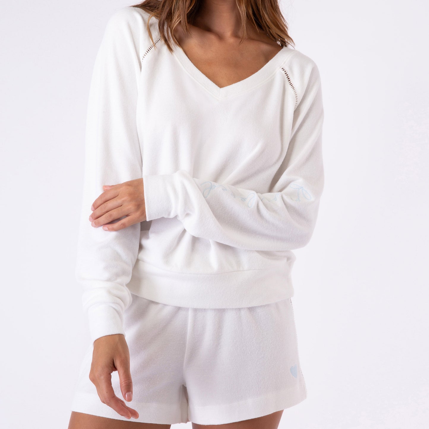 Forever Loved Lounge Set - RNFLST Sleep & Lounge - Sleep P.J. Salvage WHITE XS