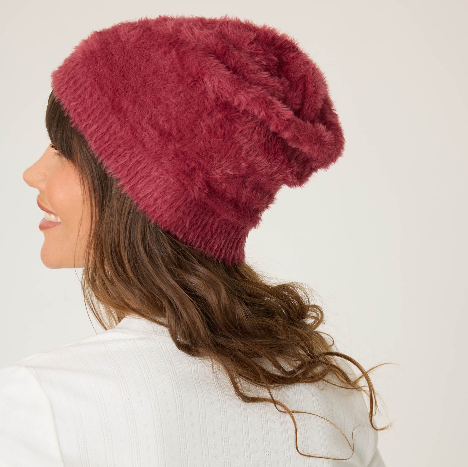 Full Of Holiday Spirit Feather Knit Beanie - RQJHBE Unclassified P.J. Salvage