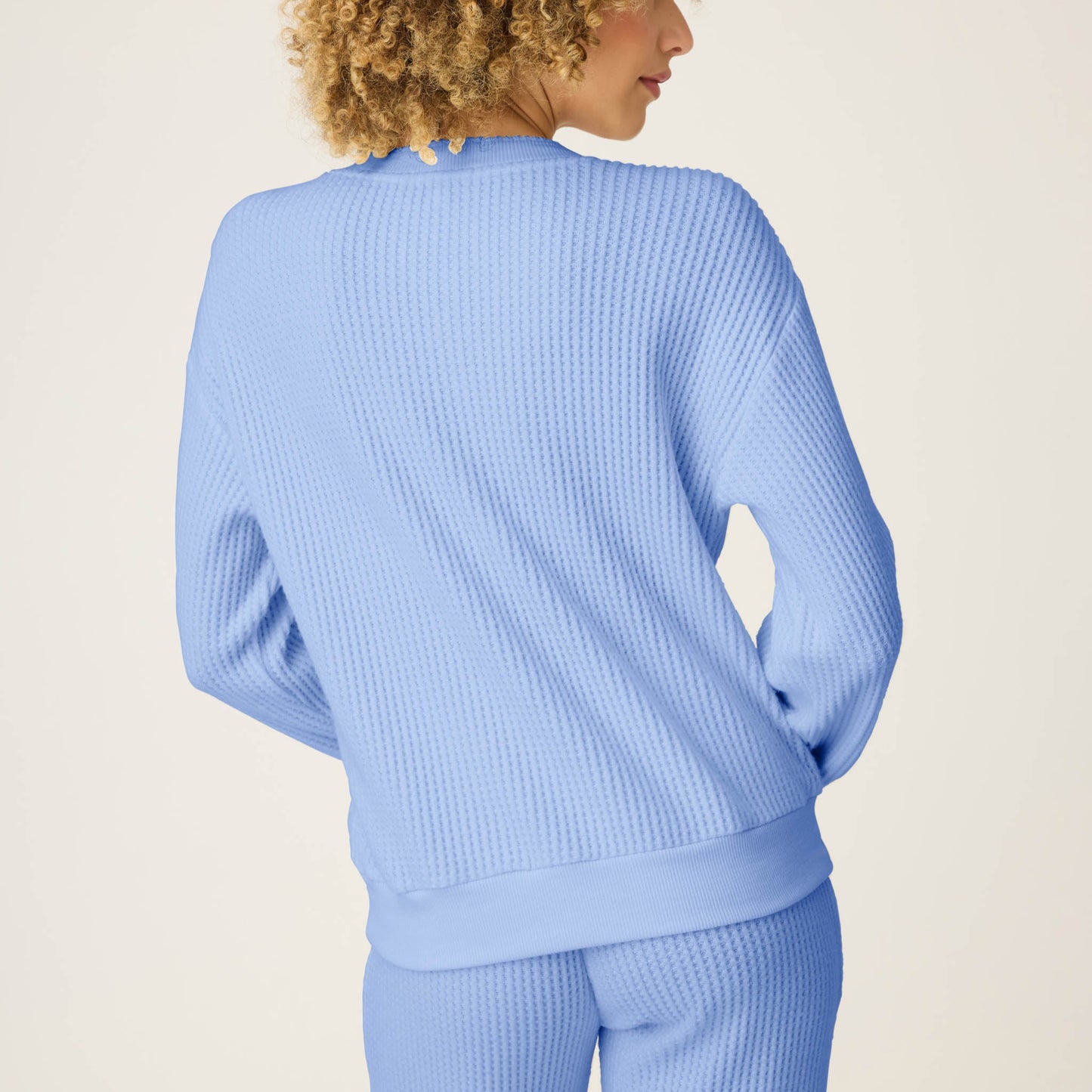 Morning Waffles Solid Peri Long Sleeve Top - RUMWLS - Periwinkle Unclassified P.J. Salvage