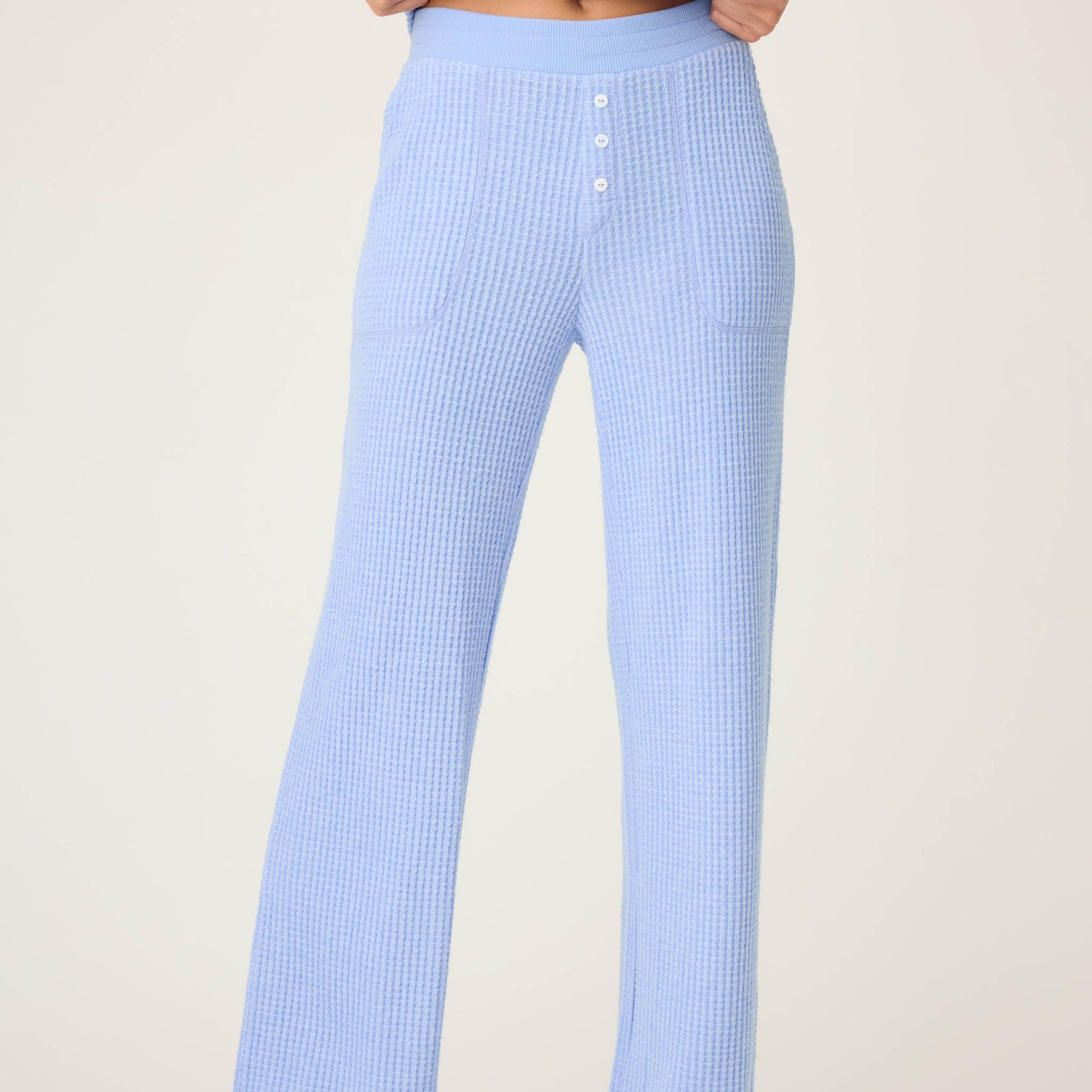 Morning Waffles Solid Peri Open Leg Pant - RUMWP - Periwinkle Unclassified P.J. Salvage