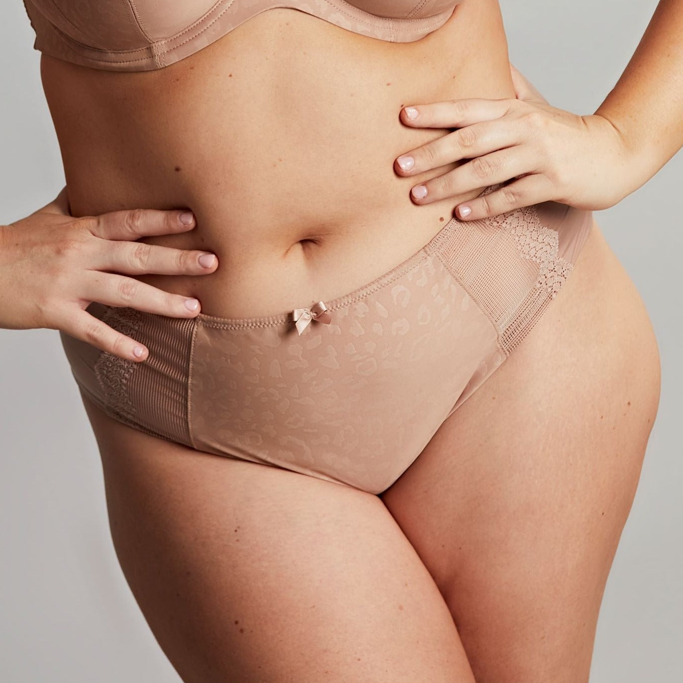 Esme Deep Brief - 10924 - Mocha Animal Bras & Lingerie - Underwear - Brief Sculptresse NEUTRAL M