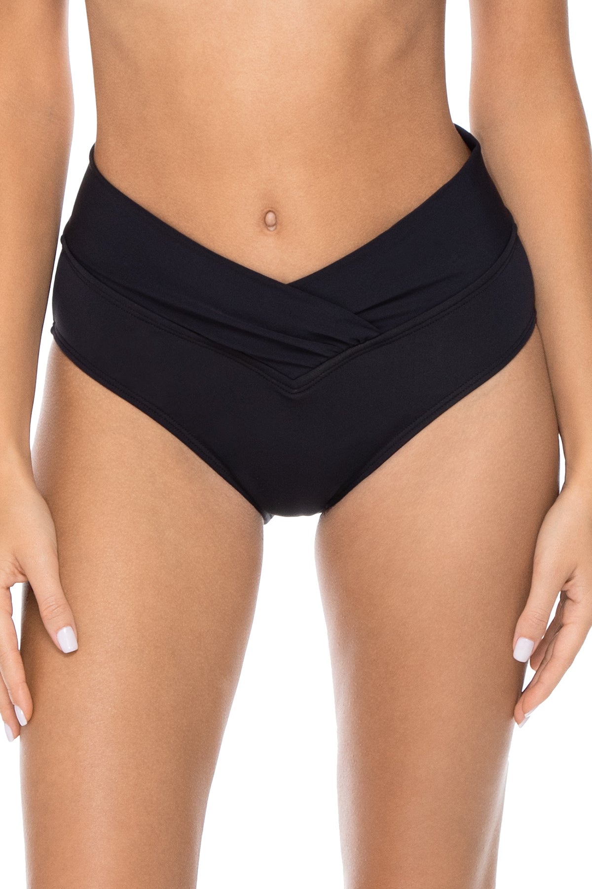 Summer Lovin V-Front Bottoms - 31B - Black Swim - Bottoms - Bikini Sunsets, Inc. BLACK XL