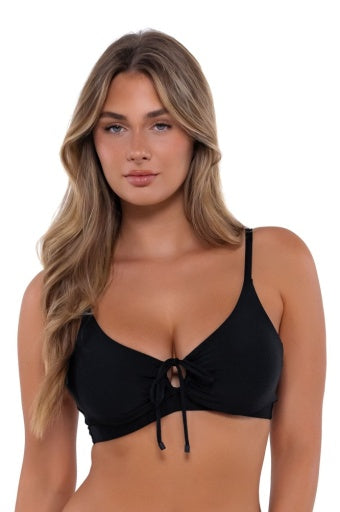 Kauai Keyhole Bikini Top - 54 - BLACK