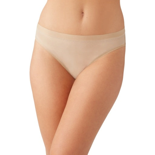 Understated Cotton Bikini Brief - 870362 - Sand/Black Bras & Lingerie - Underwear - Hi-Cut Wacoal NEUTRAL S