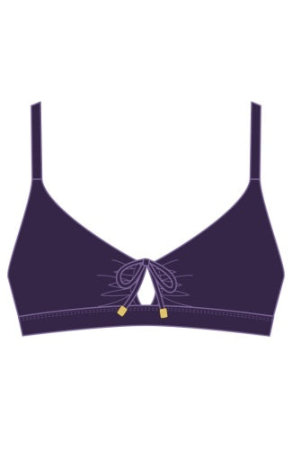 Kauai Keyhole Bikini Top - 54 - Paradise Plum Swim - Tops - Bikinis Sunsets, Inc. PURPLE 38D