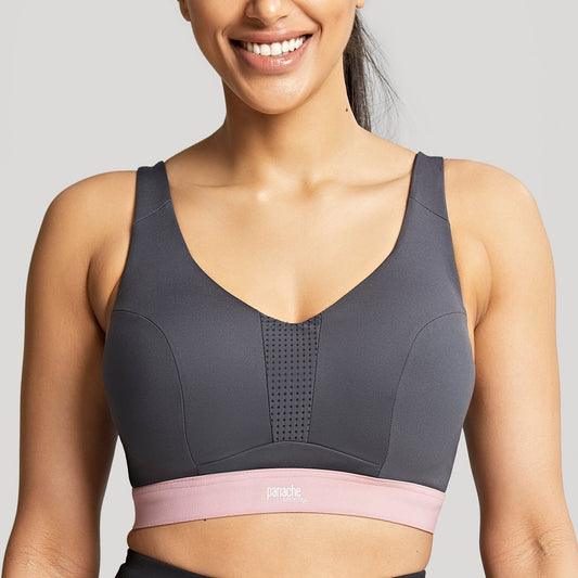 Ultra Perform Non-Padded Wired Sports Bra - 5022 - Charcoal Bras & Lingerie - Bras - Sports Bras Panache 30F GRAY
