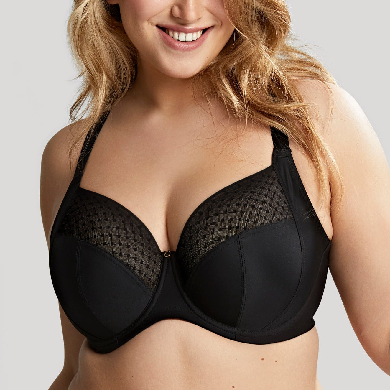 Buy Black Recycled Lace Full Cup Comfort Bra - 36G, Bras