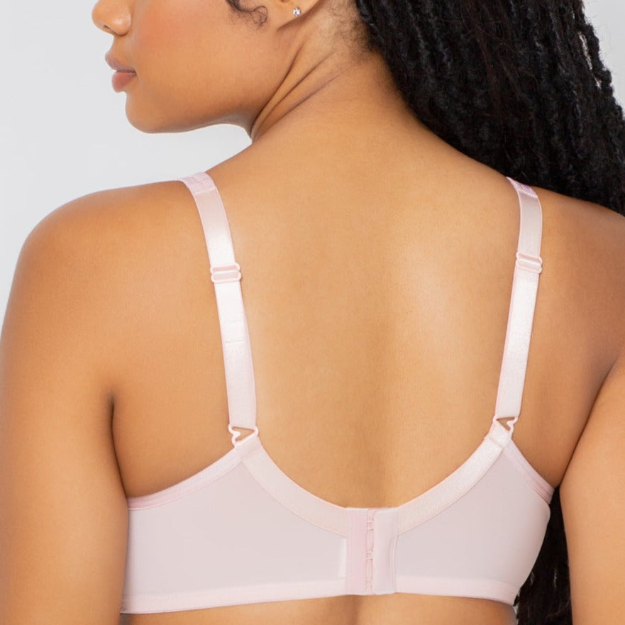 Sheer Mesh Plunge T-Shirt Bra - 1310 - Blushing Rose Bras & Lingerie - Bras - Push-Up Bras CURVY COUTURE