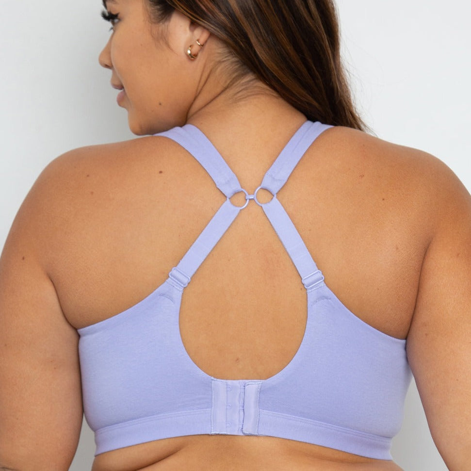 Cotton Comfort 2-Pack Bralette - 1353 - Heather/Lavender Bras & Lingerie - Bras - Wireless Bras CURVY COUTURE