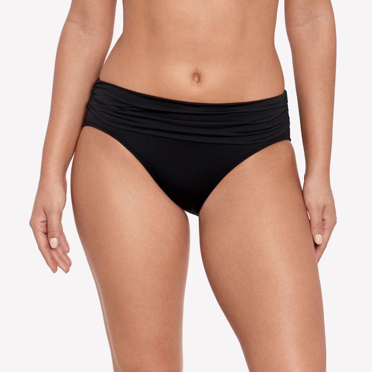 Beach Club Solids Shirred Banded Bottom - 20101053 Swim - Bottoms - Bikini RALPH LAUREN BLACK 06