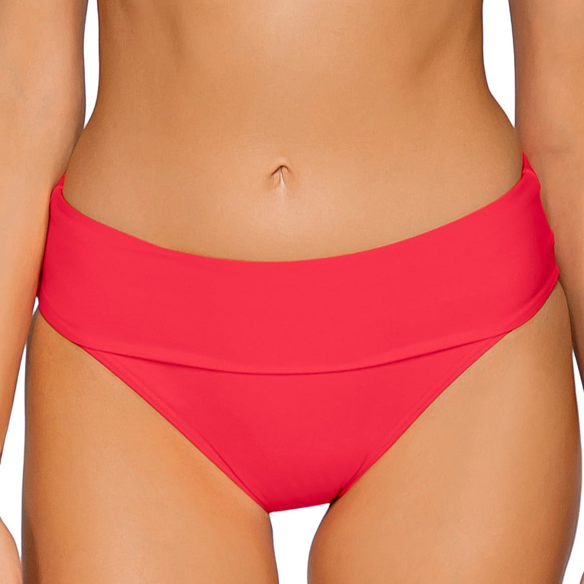 Hannah High Waist - 33B - Geranium Swim - Bottoms - Bikini Sunsets, Inc.