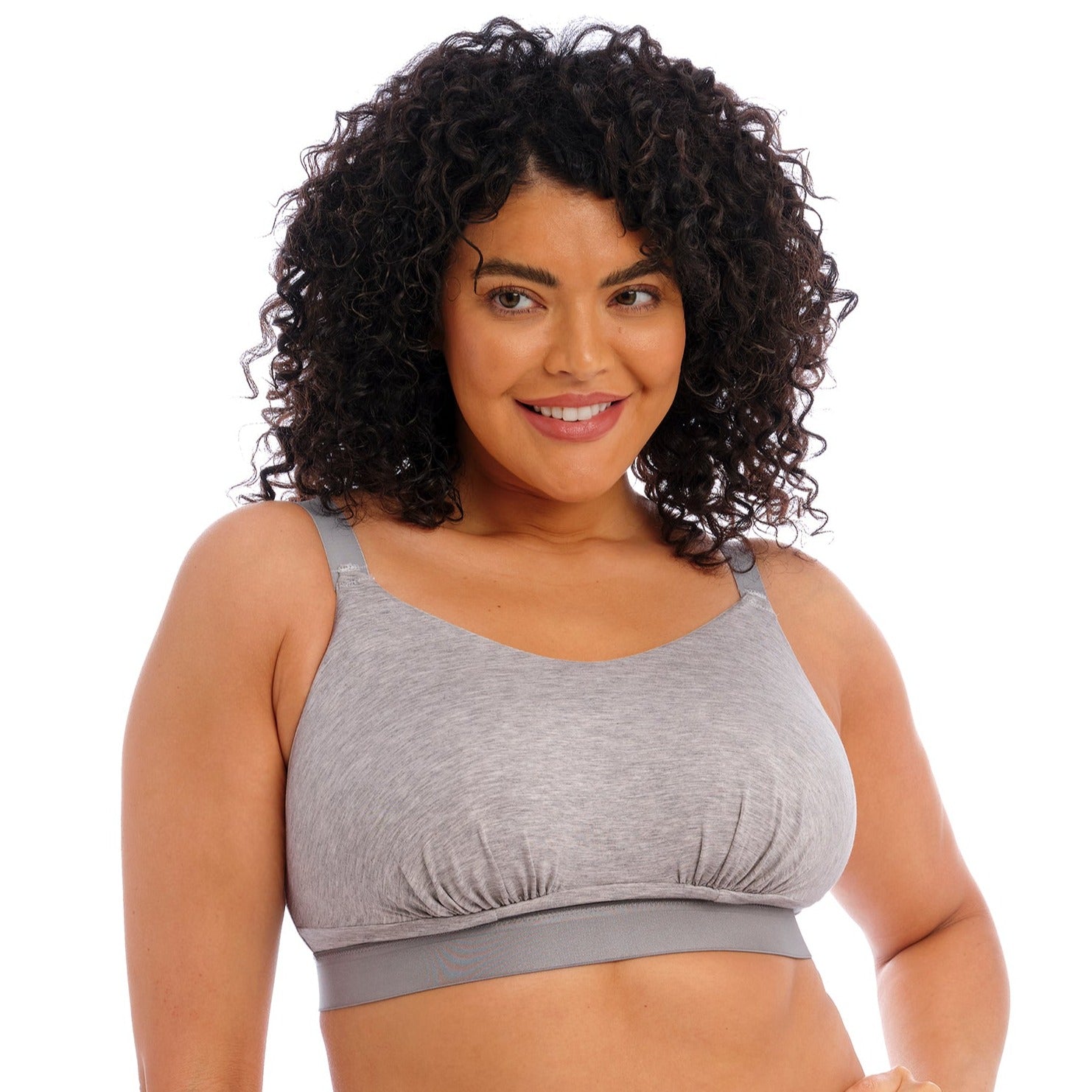 Downtime Non-Wired Bralette - EL301417 - Grey Marl – Ashley's