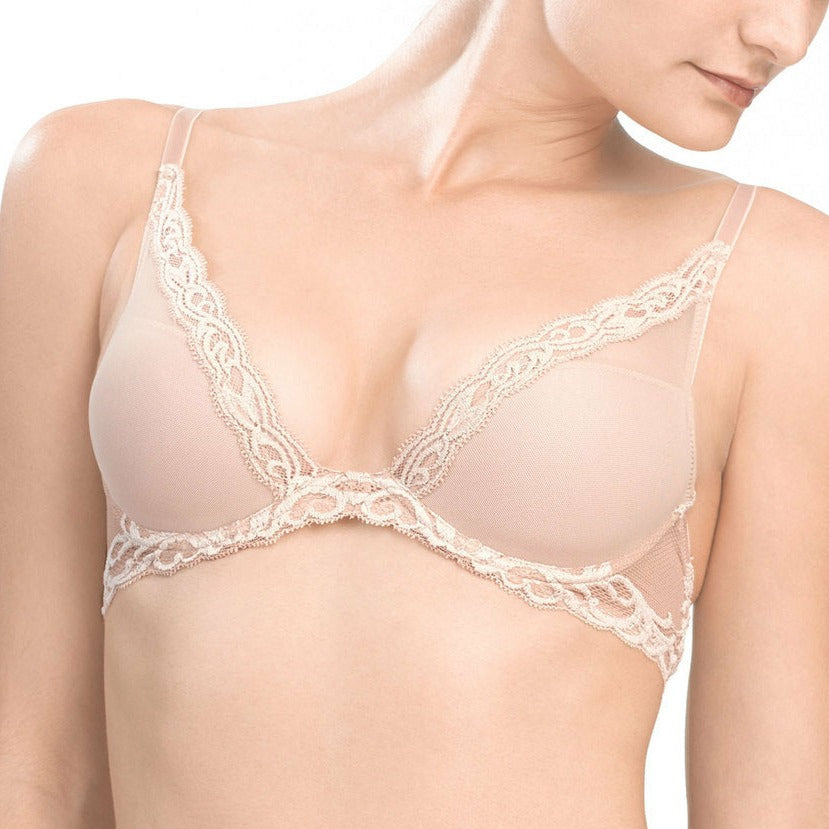 Feathers Underwire Plunge Bra- 730023 Bras NATORI 32D NEUTRAL