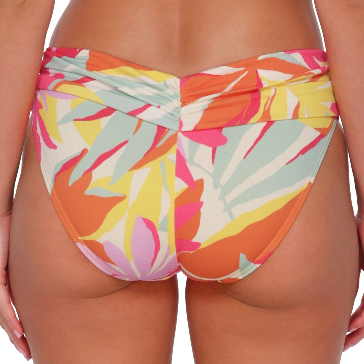 Unforgettable Bottom - 27B - Tropicolor Crepe Swim - Bottoms - Bikini Sunsets, Inc.