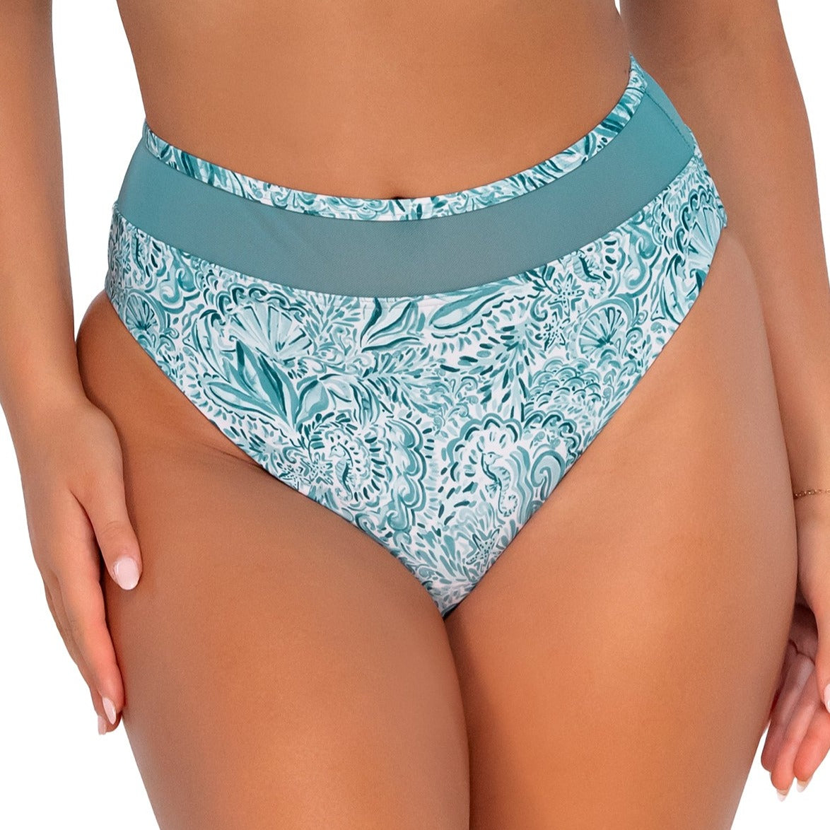 Annie High Waist - 324B - By The Sea Swim - Bottoms - High Waist Sunsets, Inc. MULTI XS 