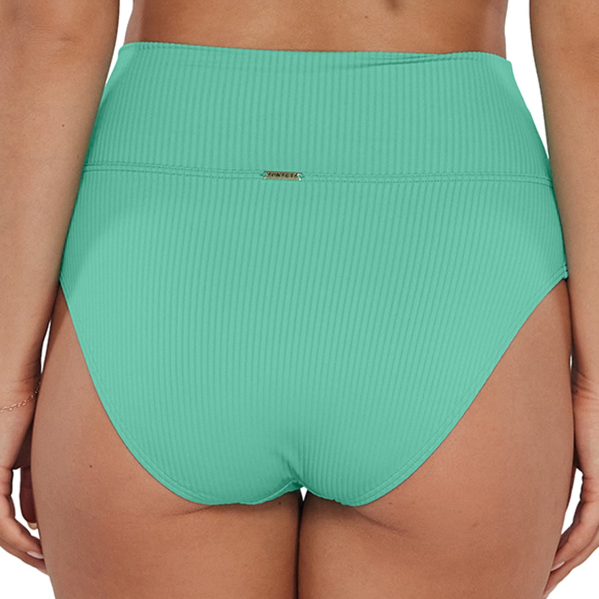 Hannah High Waist - 33B - Aqua Mist Sandbar Rib Swim - Bottoms - High Waist Sunsets, Inc.