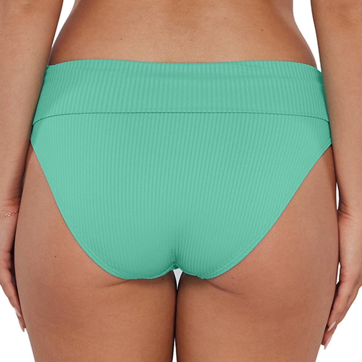 Hannah High Waist - 33B - Aqua Mist Sandbar Rib Swim - Bottoms - High Waist Sunsets, Inc.