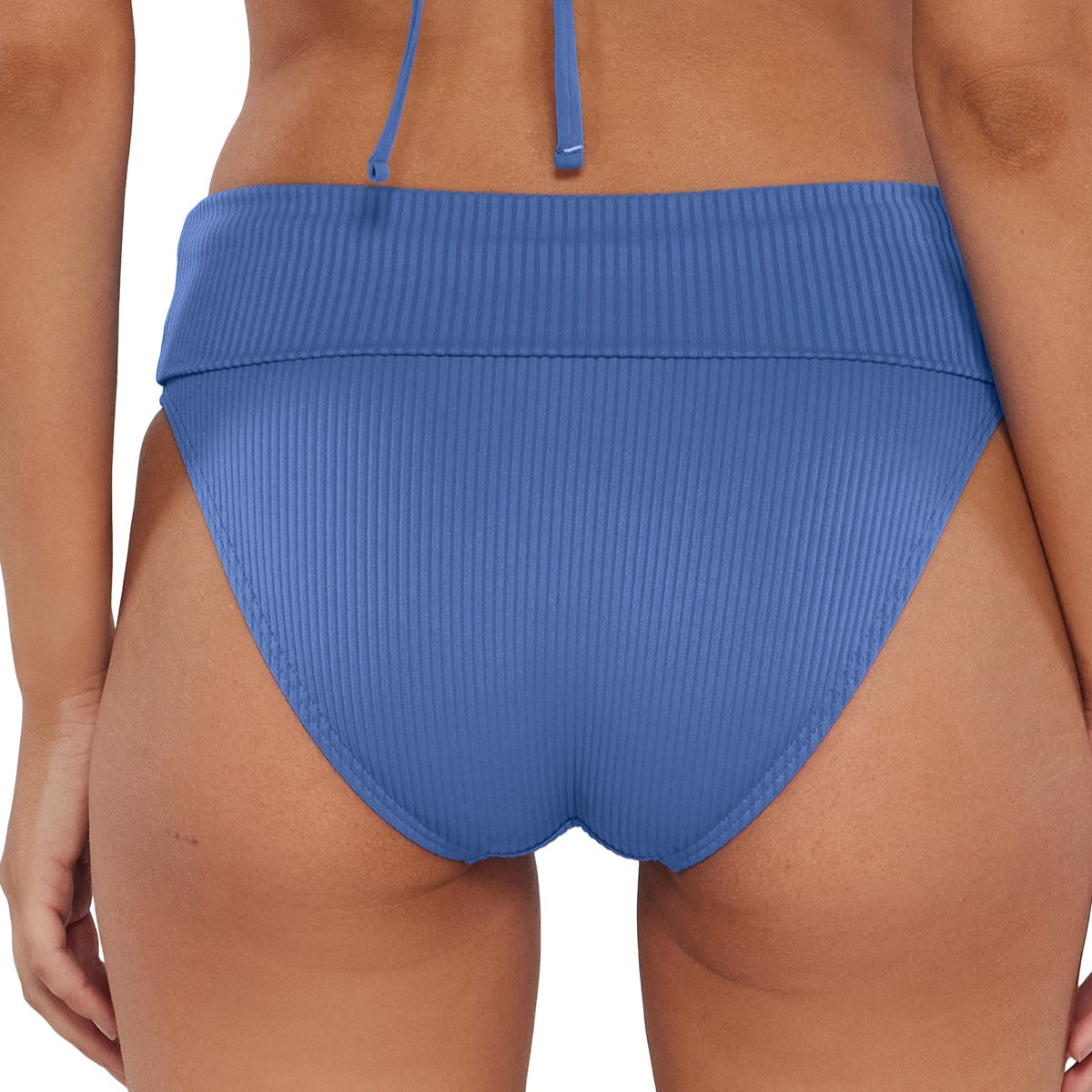 Hannah High Waist - 33B - Harbor Blue Sandbar Rib Swim - Bottoms - High Waist Sunsets, Inc.