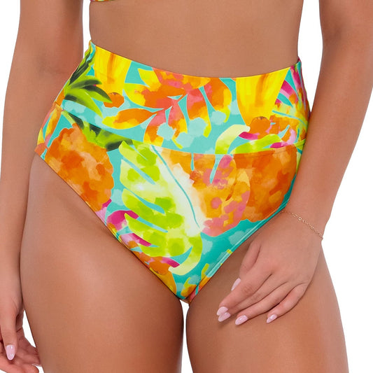 Sunsets Swimwear Hannah Electric Blue High Waist Bikini Bottom 33B – The  Bra Genie