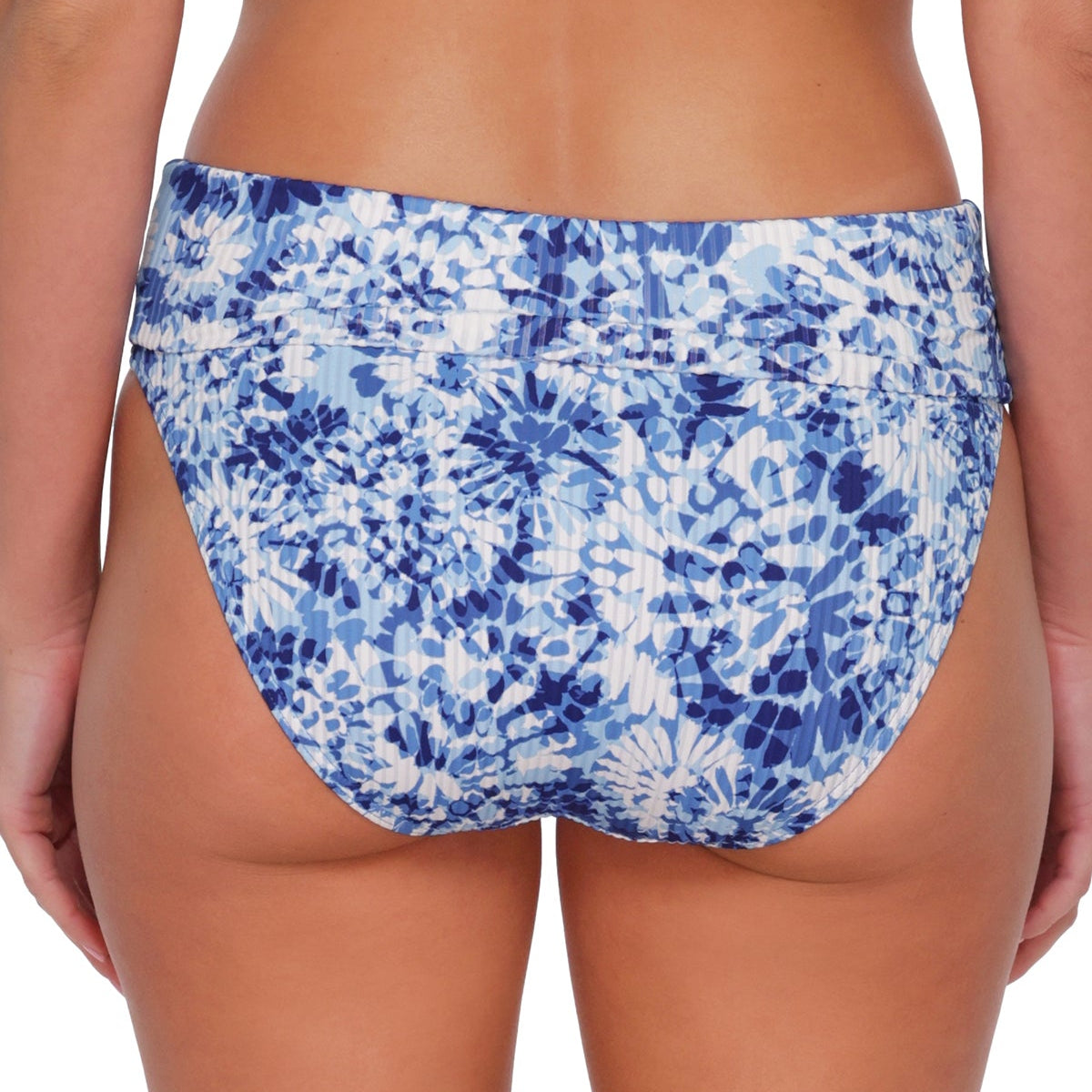 Hannah High Waist - 33B - Island Ink Rib Swim - Bottoms - High Waist Sunsets, Inc.