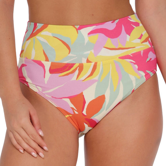 Hannah High Waist - 33B - Tropicolor Crepe Swim - Bottoms - High Waist Sunsets, Inc.