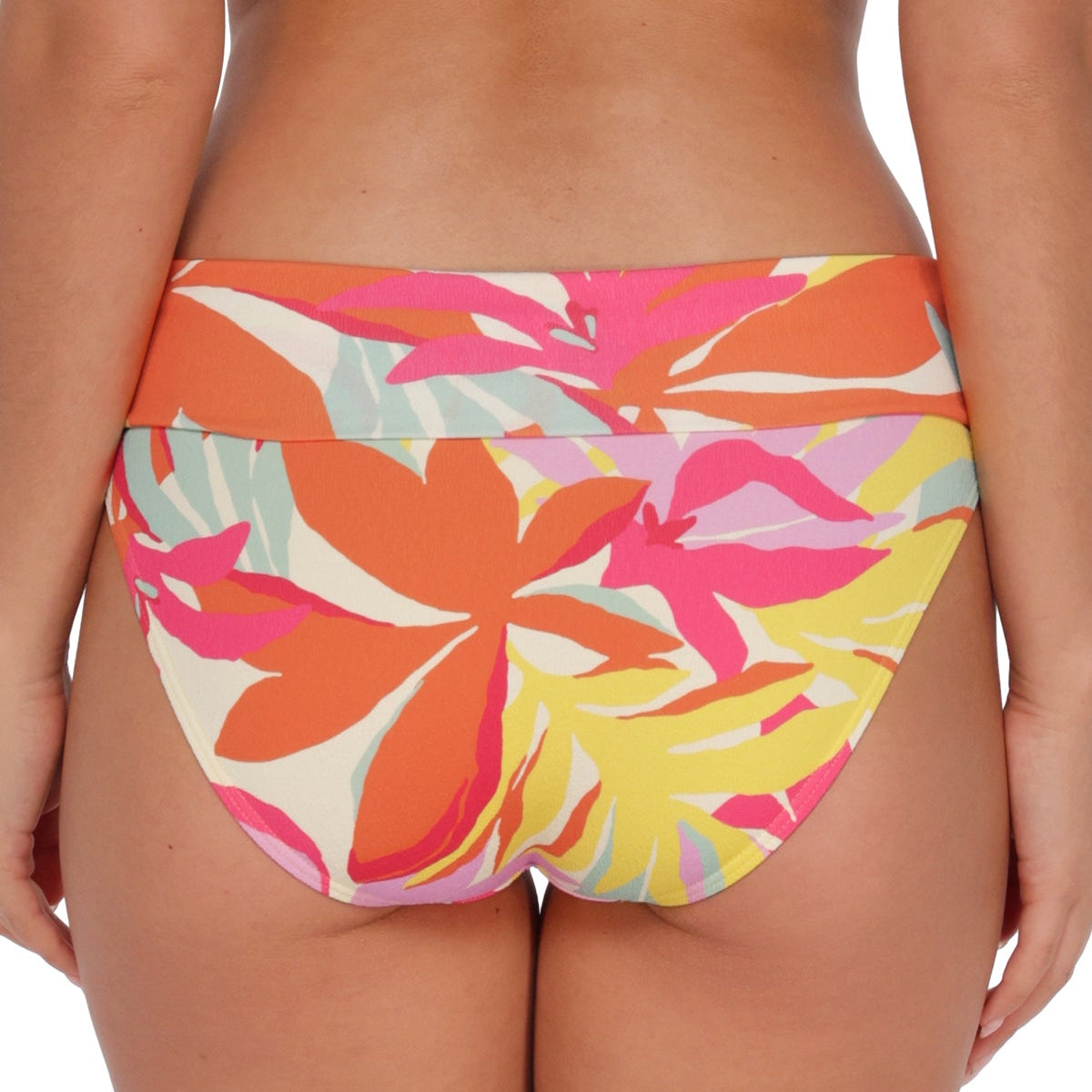 Hannah High Waist - 33B - Tropicolor Crepe Swim - Bottoms - High Waist Sunsets, Inc.