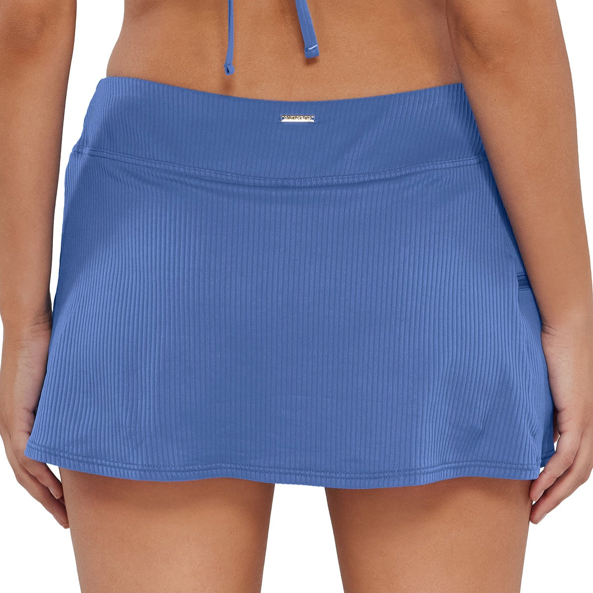 Sporty Swim Skirt - 40B - Harbor Blue Sandbar Rib Swim - Bottoms - Skirt Sunsets, Inc.