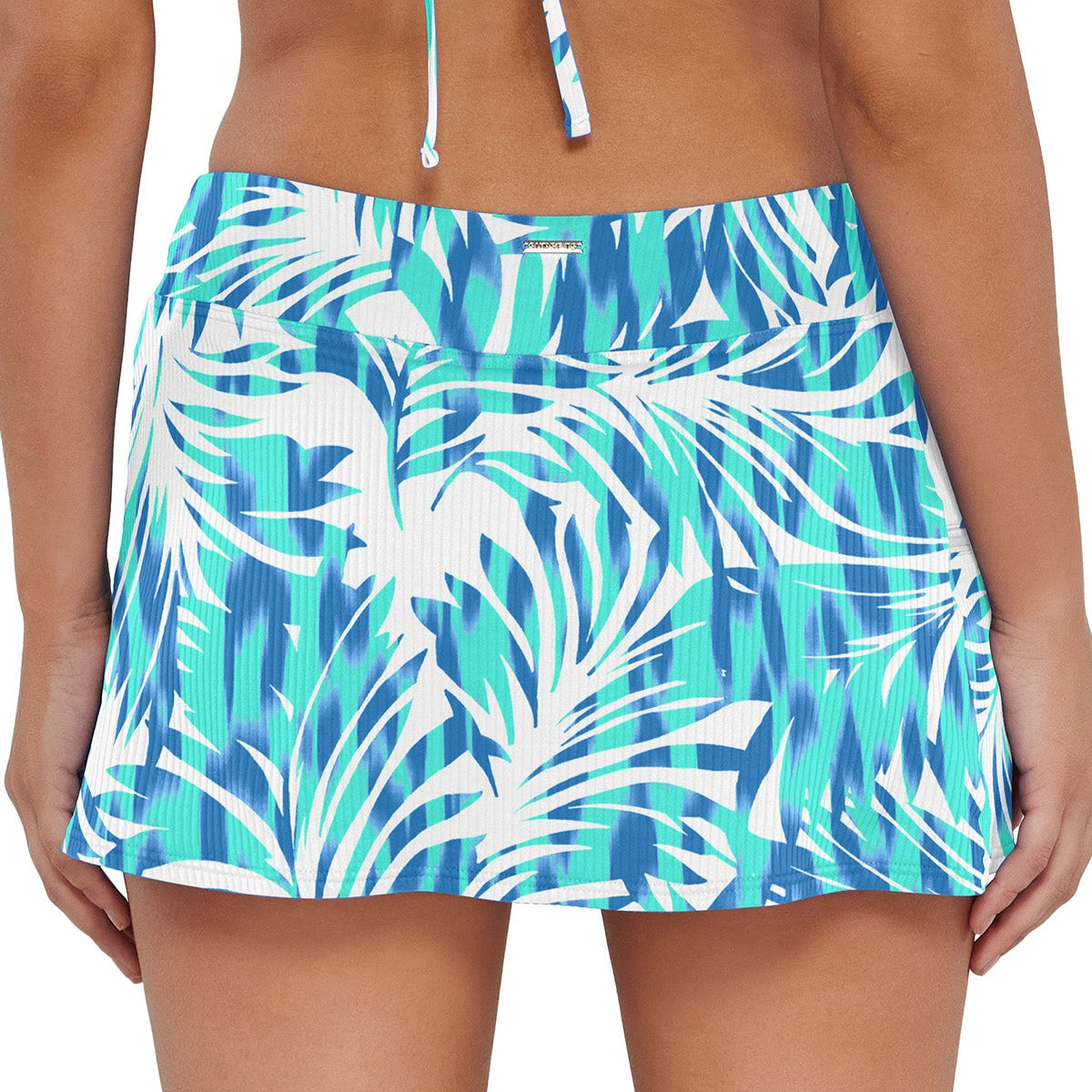 Sporty Swim Skirt - 40B - Sea Breeze Sandbar Rib Swim - Bottoms - Skirt Sunsets, Inc.