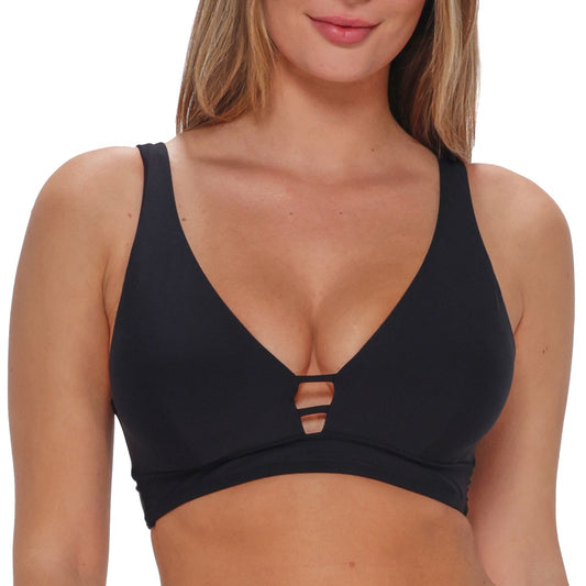 Natalie Longline Bikini Top - 506 - Black Swim - Tops - Bikinis Sunsets, Inc.