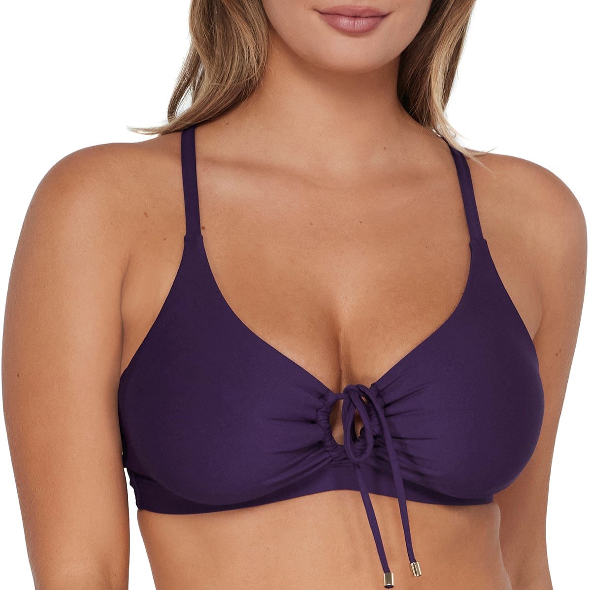 Kauai Keyhole Bikini Top - 54 - Paradise Plum Swim - Tops - Bikinis Sunsets, Inc.   