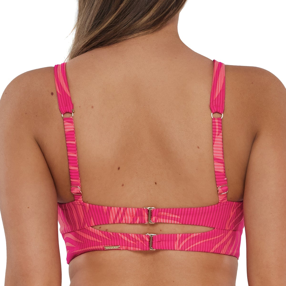 Danica Bikini Top - 582 - Blushing Palms Sandbar Rib Swim - Tops - Bikinis Sunsets, Inc.